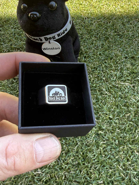 Black Dog Ride Stainless Steel Ring