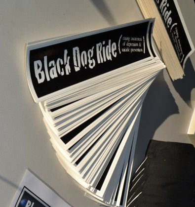 Black Dog Ride Stickers