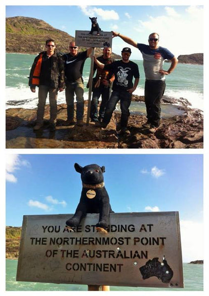 Black Dog Ride mascot Winston travels to the Top End with Black Dog Riders
